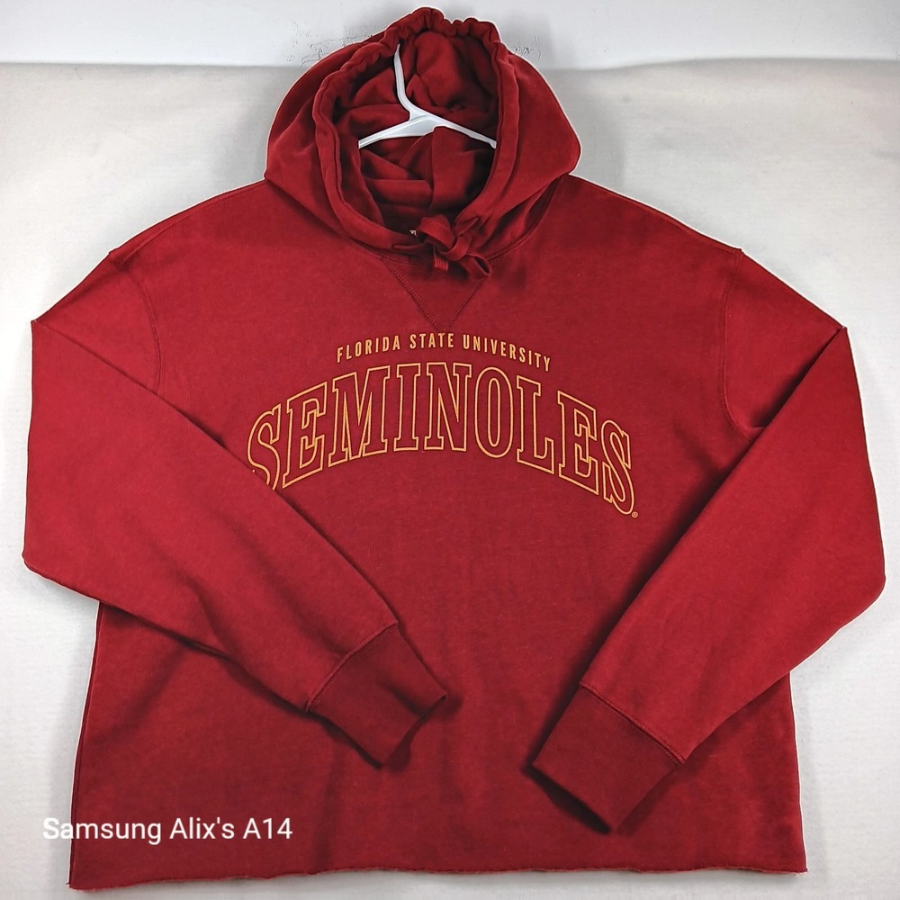 VTG FSU Florida State Seminoles‎ Pullover Hoodie Size M Red Sweatshirt NCAA